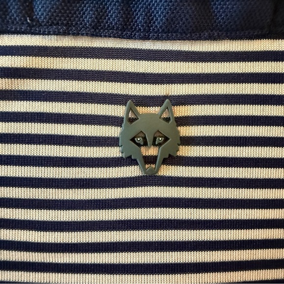 Greyson Navy and Pink Striped Polo Shirt - Picture 5 of 5